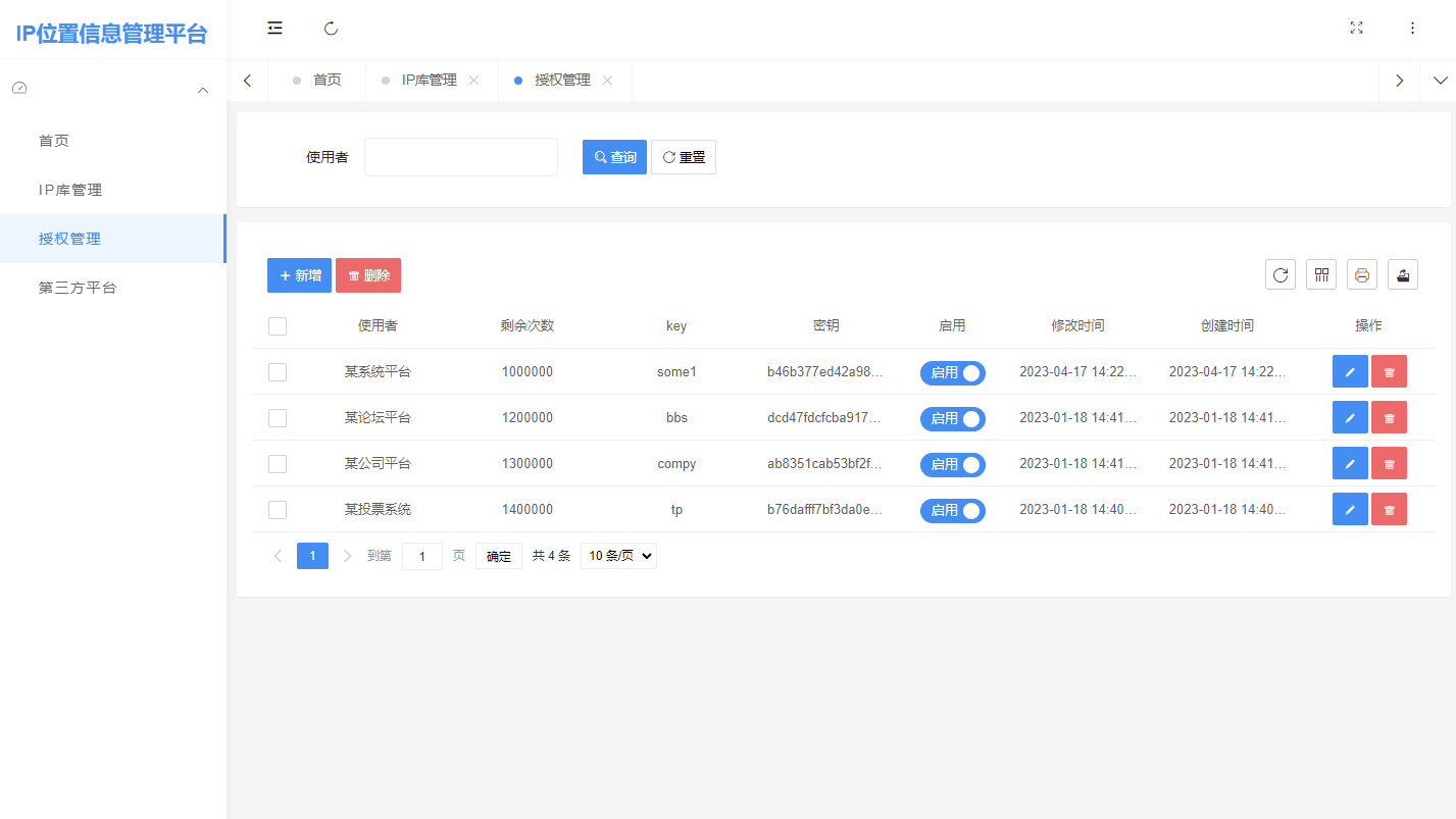 [凹凸曼]IP位置信息管理平台